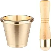 Pestle and Mortar Set Traditional Brass Mortar and Pestle Set Spice Herb Grinder, 1 Piece, Gold Mortar and Pestle(Medium)