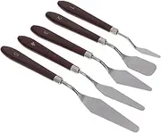 DOITOOL 5pcs Palette Scraper Set for Acrylic Painting Art Spatulas for Canvas Durable Mixing Tools for Beginners and Professionals for Ceramics Wall Decoration and More