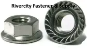 DS (1000) 3/8-24 Stainless Serrated Flange Lock Nuts / Spin / Whiz Nuts 3/8x24