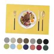 Cloth Placemats Set of 6-12 x 18 Placemats 12" x 18", Set of 6 Lemon Yellow