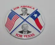 Bob Dole Phil Gramm 1996 Presidential Campaign button pin 2.5" For America Texas