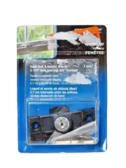 Prime Line Window Sash Lock & Keeper F2583 2-1/4" Hole Spacing w Keys (Black)