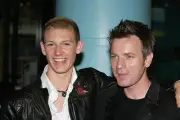 Alex Pettyfer Ewan McGregor arrive UK Premiere of Stormbreaker at - Old Photo 1