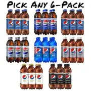 Pepsi 6-Pack Soda 16.9oz Bottles Soft Drinks Assorted Limited Rare Flavors New