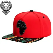 Red Fist Embroidered Mens Trendy Fashion Tribal Flat Brim Snapback Baseball Cap