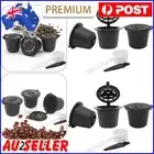 6Pcs Refillable Reuse Coffee Capsule Filters for Nespresso Machine (Black)