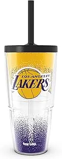 Tervis NBA Los Angeles Lakers - Defend Made in USA Double Walled Insulated Tumbler Travel Cup Keeps Drinks Cold & Hot, 24oz with Straw Lid, Classic