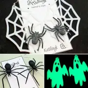 Halloween Earrings | 3D printed | Spider Web, Glow-in-the-dark Ghost, 3D Spider