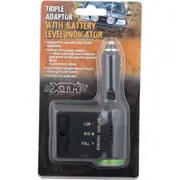 XTM Adaptor Triple with Batt Level Indicator 12V 10A