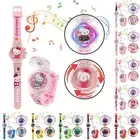 Kids Childrens Flashing Light Up Glow Digital Musical Great Gift Watch Flip Up,