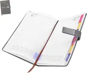 FOYTOKI A5 Pu Schedule Planner Book: 2026 Diary Journal Notebook with Monthly Index - Portable Book Organizer for Office Travel Business Notes