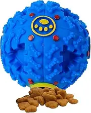 Dog Toy Ball for Aggressive Chewers, Interactive Fetch Dog Ball with Fun Squeaky Wobble Giggle Sound, for Small Medium Large Dogs, Dog Treat Dispenser Toy, Puzzle Ball, Stimulating Dog Toys