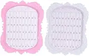 Healeved 2pcs Nail Display Board Fake Nails Display Board Manicure Showing Board Nails Gel Nail Design Display Frame Manicure Display Frame Nail Tips Holder Nail Display Tool Plastic Abs