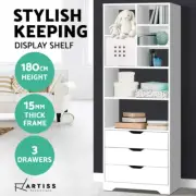 Artiss Bookshelf Display Book Cube Shelves Storage 3 Drawers Bookcase NANA