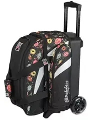 KR Strikeforce 2 Ball Roller Bowling Bag Color is Black with Donut Print