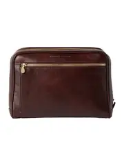 Brunello Cucinelli Logo Detailed Zipped Wash Bag One size deep fuchsia