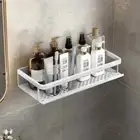 Bathroom Shelf Shower Storage Silver Matt Shower Caddy Bath Rack Organiser