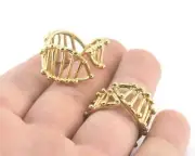 DNA Wrap Ring Adjustable Raw Brass (9-11US inner size) 4245