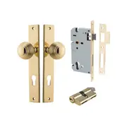Iver Guildford Door Knob on Rectangular Backplate Entrance Kit Key/Key