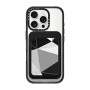 Snappy MagSafe Wallet Snappy™ BioVeg Wallet MagSafe Compatible Geometrical black white gray silver glitter abstract pattern