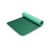 Bodyworx Portable Two-Tone Green Yoga/Pilates Gym TPE Roll-Up Workout Mat