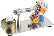 [TREETDOBV] Single Cylinder Sterling Engine Model，Motor Steam Heat Education Steam Power Physics Science Lab Teaching Tool Physics Steam Electricity Miniature Generator