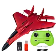Fighter Model Toy, Model Toy RC 2.4GHz Plane Toy, Foam Aircraft Toy with Light Pull Back Airplane Model for Boys