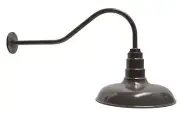 Dark Bronze 14 Inch Classic Steel Shade | Standard 23 Inch Gooseneck Barn Light