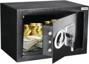 Electronic Safe Box for Money with Digital Keypad & Keys Money Safe Lock Box ...