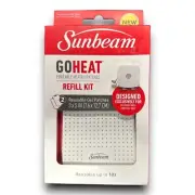 New & Sealed Sunbeam GoHeat Portable Heated Refill Kit (2) Patches Reusable