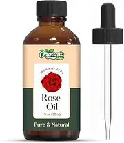 Organic Zing Rose (Rosa damascena) Oil | Pure & Natural Undiluted Essential Rose Oil for Aroma, Diffuser & Skincare- 30ml/1.01fl oz