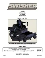 Owners Manual & Parts List -Swisher 28 HP Zero-Turn Riding Mower - Model ZT2866
