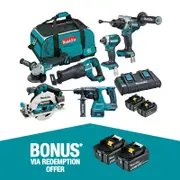 Makita Brushless 6 Piece Combo Kit DLX6109TX1