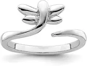 [JewelryWeb] 925 Sterling Silver Polished Dragonfly toe ring