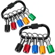 10PCS 1/4 Inch Hex Shank Quick Release Bit Holder Keychain Tool Drill Bit Hol...