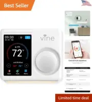 Smart Home Thermostat - Wi-Fi, Alexa, Google Assistant - Energy Saving - Screen