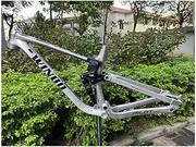 Downhill MTB Frame 26er 27.5er 29er Mountain Bike Suspension Frame 17''/18'' DH/XC/AM Enduro Aluminium Alloy Frame Disc Brake Thru Axle 12 * 148mm (Color : Silver, Size : 26 * 18'')