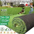 Artificial Grass 30mm Synthetic Mat Fake Lawn 10SQM Turf Plastic Plant Garden AU