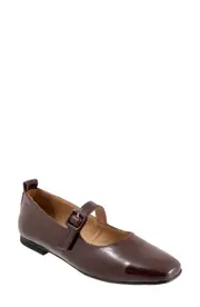 Bueno Eliana Mary Jane Flat in Bordeaux Patent at Nordstrom, Size 7.5-8Us