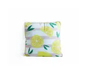 Rayell Indoor Square Cushion Lemon Luxury Bedroom/Lounge Decor Beige 45x45cm
