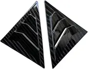Compatible with KIA K3 Forte 2009-2013 2010 2011 2012 ABS Carbon Fiber Rear Window Louver Shutter Cover Side Vent Trim Scoop Car Exterior