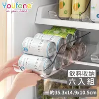 在飛比找momo購物網優惠-【YOUFONE】廚房冰箱飲料收納盒-6入組(冰箱 收納 飲