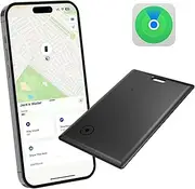 Smart Wallet Tracker Card, VISOOP Item Finder Compatible with Apple Find My(iOS Only), Raplaceable Battery Smart Tag for Wallets Passports Luggages Backpacks Suitcase and More (1-Pack Black)