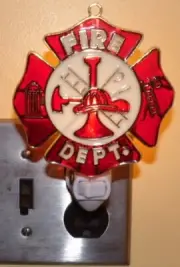 New Fire Department Emblem Night Light Fireman Home Decor Free Ship