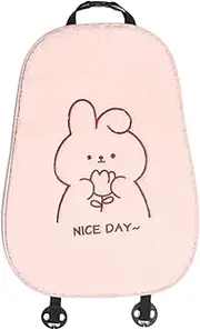 DINHEAROM Cute Bunny Car Seat Cover Protector Plush Backrest Cushion for Front Seat Breathable Soft Mat for Vehicle Interior Versatile Design Fits Various Car Models