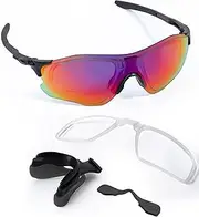 [Saucer] Rx Insert Optical Adaptor Rx Prescription Lens Carrier with Nose Pad for Oakley EV Zero Series Sunglass - Clear