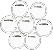 KICHOUSE 36pcs Clear Button Badges Kit DIY Acrylic Design Button for Craft Supplies Round with Pin for Personalization and Group Projects