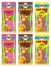 Paskesz Sour Sticks Variety Flavors, Sour & Sweet Candy, 3.5-Ounce (Pack of 6)