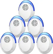 6 Pack Ultrasonic Mouse Repellent - Indoor Ultrasonic Pest Repeller for Mosquito, Mice, Rats, Roach, Rodent, Spider, Bug, Electronic Mosquito Repellent Ultrasonic Plug in for Indoor, House, Garage