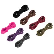 5.47 Yards 2.6mm Flat Leather Cord Suede String for DIY 14Pcs 7 Colors